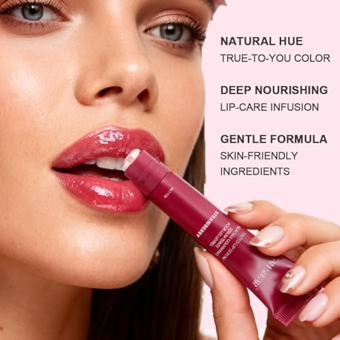 SAM SUGAR 4PCS LIP BALM HYDRATING TINTED LIP GLOSS SET MOISTURIZING LIP BUTTER BALM WITH NATURAL SHINE NON-STICKY LIP CARE FOR DRY LIPS - Image 3